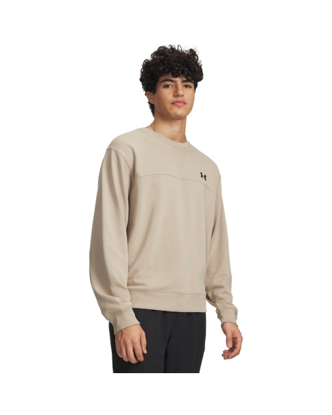 Under Armour Rival Lw Crew Ανδρική Μπλούζα Μπεζ
