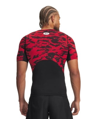 Under Armour Hg Printed Ss Ανδρικό T-Shirt Κόκκινο