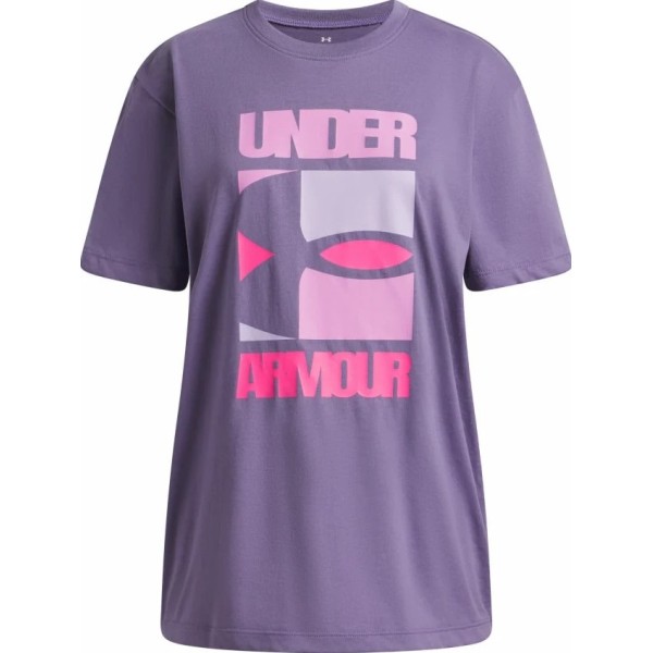 Under Armour G Block Logo Os Ss Παιδικό T-Shirt Μωβ