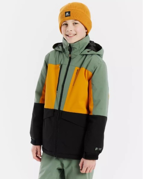 Protest Milan JR Snowjacket Caramel Yellow Παιδικό Μπουφάν Ski