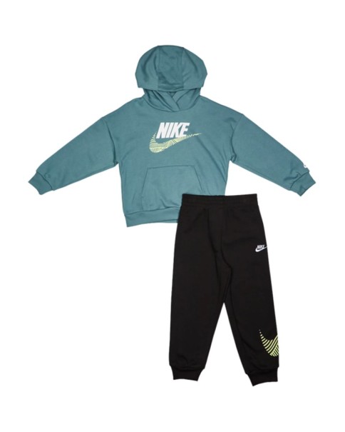 Nike Sportswear In The Zone Βρεφικό Σετ Φόρμας Πράσινο Μαύρο