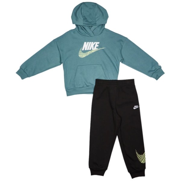 Nike Sportswear In The Zone Βρεφικό Σετ Φόρμας Πράσινο Μαύρο Nike Sportswear In The Zone Βρεφικό Σετ Φόρμας Πράσινο Μαύρο