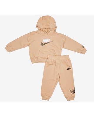 Nike Sportswear In The Zone Βρεφικό Σετ Φόρμας Μπεζ