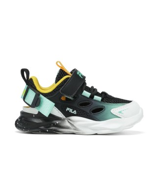 Fila Wave Memory Velcro Βρεφικό Πέδιλο Μαύρο