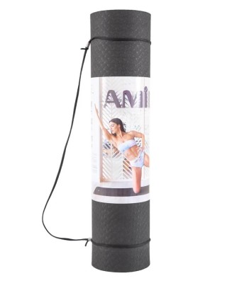 Amila Στρώμα Yoga 8mm TPE Μαύρο/Γκρι Amila Στρώμα Yoga 8mm TPE Μαύρο/Γκρι