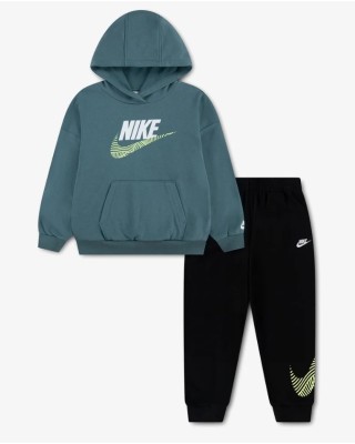 Nike Sportswear In The Zone Παιδικό Σετ Φόρμας Πράσινο Μαύρο