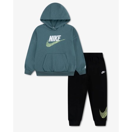 Nike Sportswear In The Zone Παιδικό Σετ Φόρμας Πράσινο Μαύρο