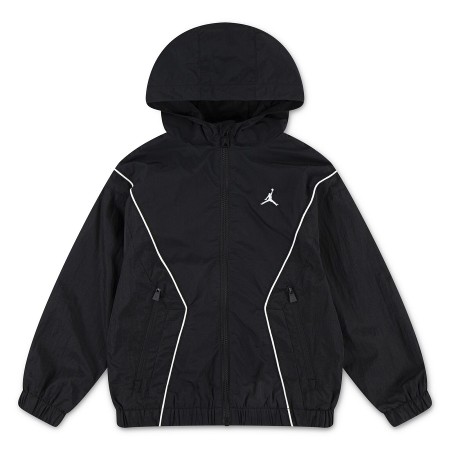 Jordan Jdb Ess Draft Jacket Παιδικό Αντιανεμικό Μπουφάν Μαύρο