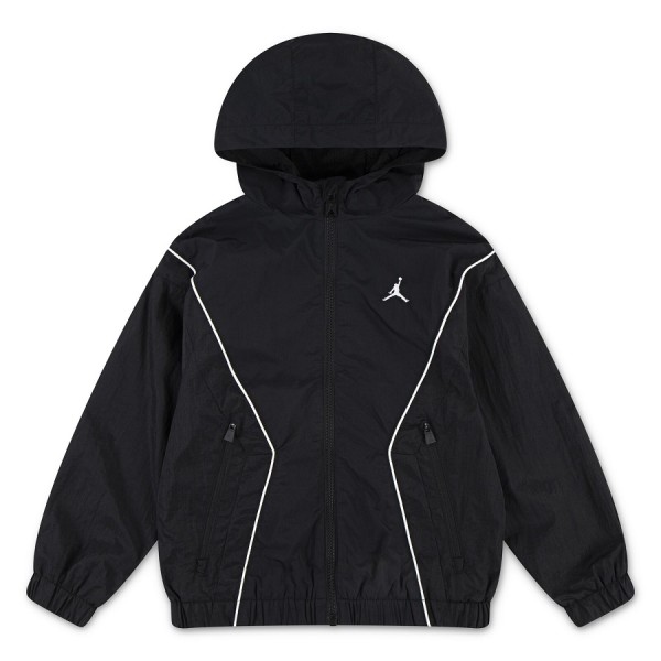 Jordan Jdb Ess Draft Jacket Παιδικό Αντιανεμικό Μπουφάν Μαύρο