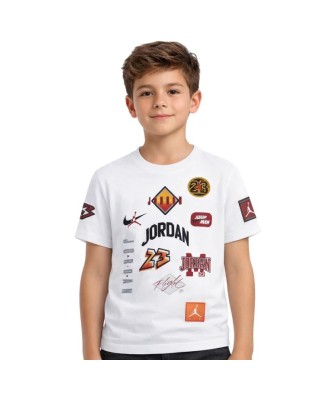 Jordan Jdb Dynasty Patch Παιδικό T-Shirt Λευκό