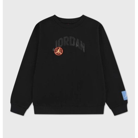Jordan Jdb Mj Dynasty Ft Crew Παιδική Μπλούζα Μαύρη