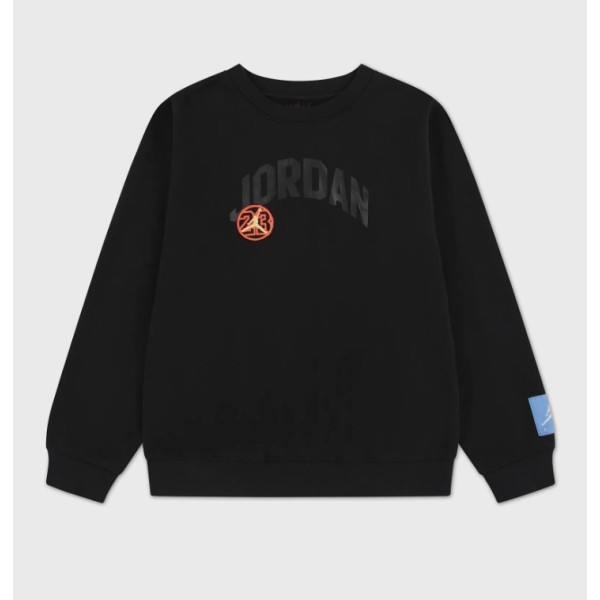 Jordan Jdb Mj Dynasty Ft Crew Παιδική Μπλούζα Μαύρη