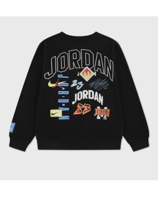 Jordan Jdb Mj Dynasty Ft Crew Παιδική Μπλούζα Μαύρη