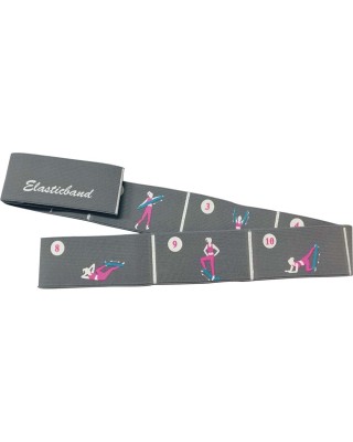 Amila Yoga Stretch Ελαστικός Ιμάντας Γυμναστικής Γκρι