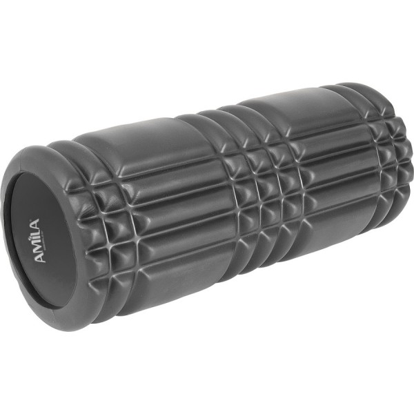 Amila Foam Roller Plexus Φ14x33cm Μαύρο Foam Roller