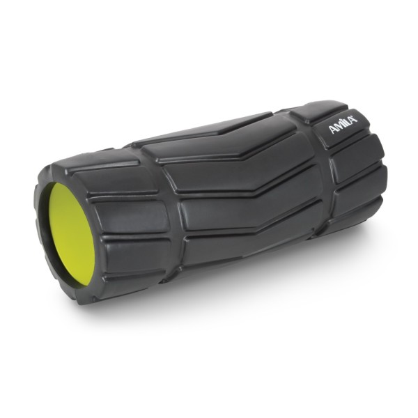 Amila Foam Roller Arrow Φ14x33cm Μαύρο/Λάιμ