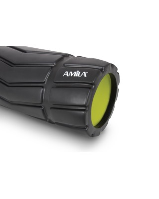 Amila Foam Roller Arrow Φ14x33cm Μαύρο/Λάιμ