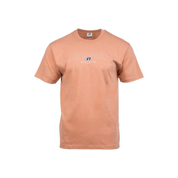 Russell CP3C-S/S Crewneck Ανδρικό T-Shirt Πορτοκαλί