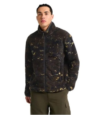 Jack Wolfskin Stone Lite Aop Jkt M Dark Khaki Ανδρική Ζακέτα Fleece