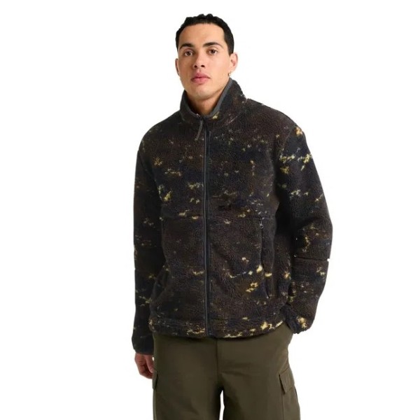 Jack Wolfskin Stone Lite Aop Jkt M Dark Khaki Ανδρική Ζακέτα Fleece