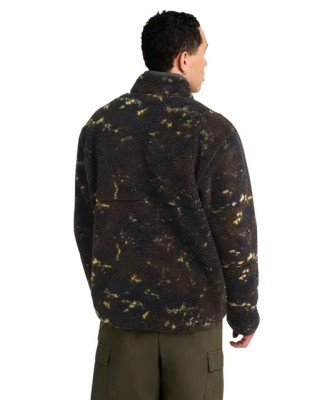 Jack Wolfskin Stone Lite Aop Jkt M Dark Khaki Ανδρική Ζακέτα Fleece