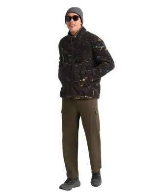 Jack Wolfskin Stone Lite Aop Jkt M Dark Khaki Ανδρική Ζακέτα Fleece