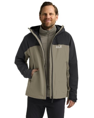 Jack Wolfskin Wild Places 3In1 Jkt M Ice White Ανδρικό Μπουφάν