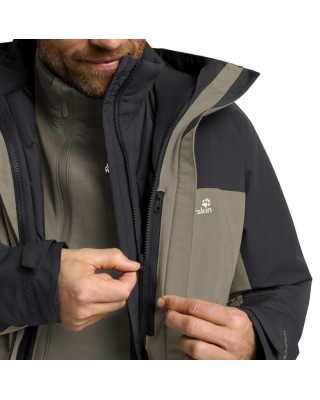 Jack Wolfskin Wild Places 3In1 Jkt M Ice White Ανδρικό Μπουφάν