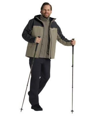 Jack Wolfskin Wild Places 3In1 Jkt M Ice White Ανδρικό Μπουφάν