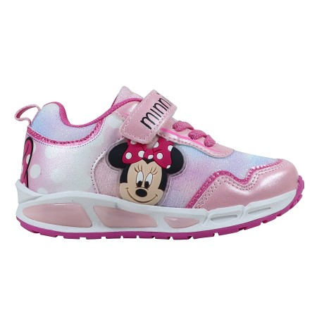 Disney Minnie With Lights Pink Παιδικά Παπούτσια Με Φωτάκια
