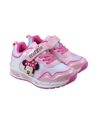 Disney Minnie With Lights Pink Παιδικά Παπούτσια Με Φωτάκια