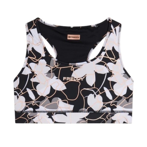 Freddy Top Αθλητικό Μπουστάκι Άσπρο Μαύρο