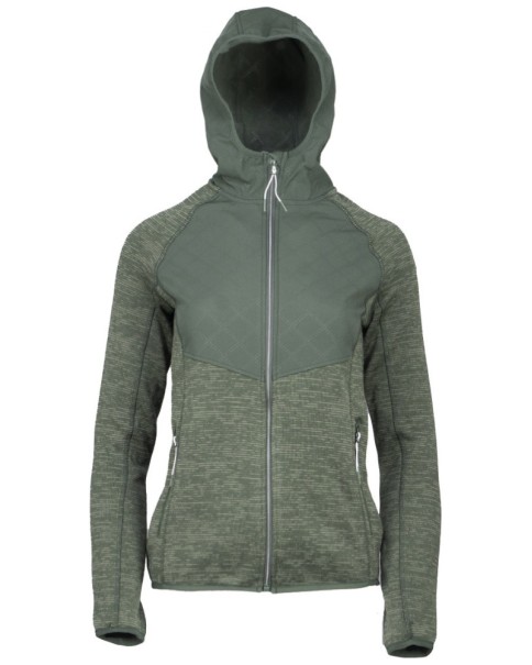 Gts Embossed Olive Fleece Γυναικεία Ζακέτα