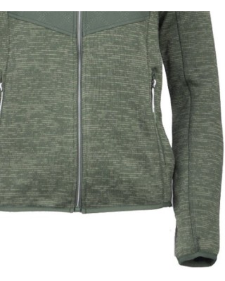 Gts Embossed Olive Fleece Γυναικεία Ζακέτα