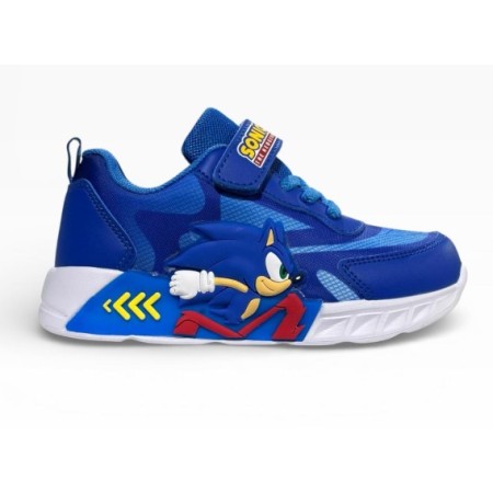 Disney Marvel DC Sonic With Lights Blue Παιδικά Παπούτσια Με Φωτάκια