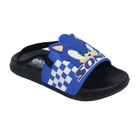 Disney Sonic Παιδική Παντόφλα Μαύρη