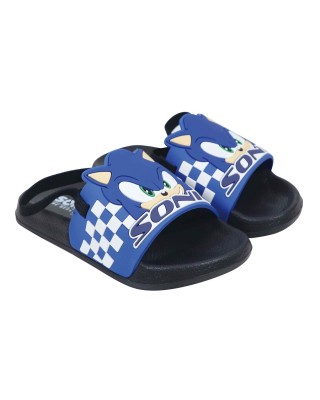 Disney Sonic Παιδική Παντόφλα Μαύρη