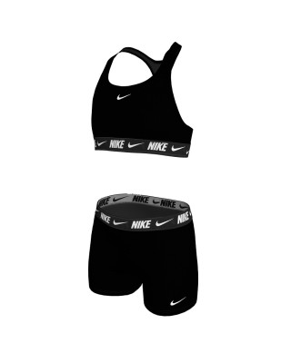 Nike Racerback Bikini & Short Set Παιδικό Μαγιό Μαύρο