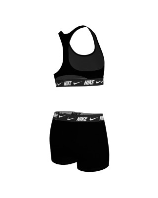 Nike Racerback Bikini & Short Set Παιδικό Μαγιό Μαύρο
