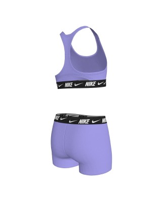 Nike Racerback Bikini & Short Set Παιδικό Μαγιό Μωβ