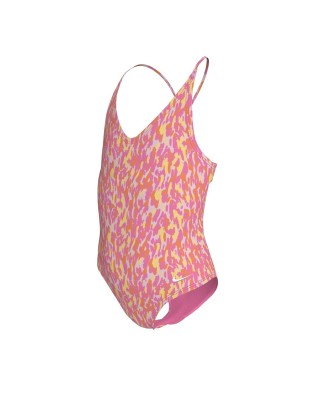 Nike Lace Up One Piece Παιδικό Ολόσωμο Μαγιό Ροζ