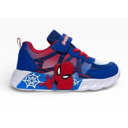 Disney Marvel DC Spiderman With Lights Blue Παιδικά Παπούτσια Με Φωτάκια
