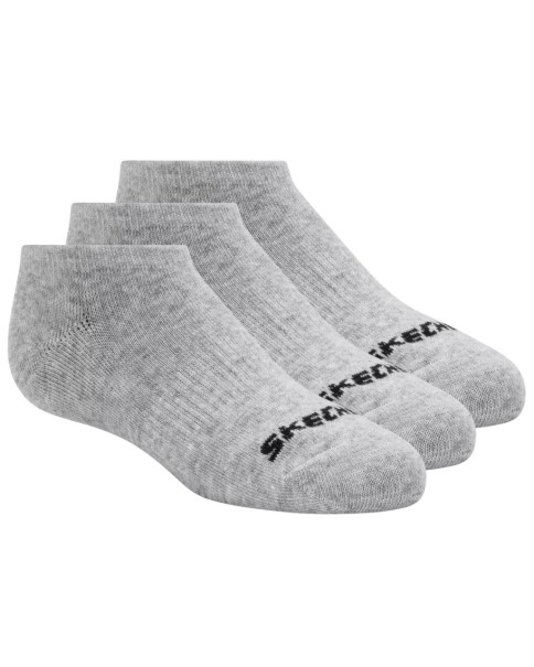 Skechers 3Pk Unisex Terry No Show Κάλτσα Γκρι Skechers 3Pk Unisex Terry No Show Κάλτσα Γκρι