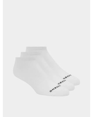 Skechers 3Pk Unisex Terry No Show Κάλτσα Λευκή