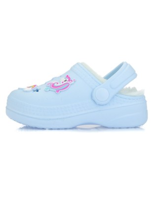 Disney Unicorn Clog With Pins Light BLue Παιδική Παντόφλα