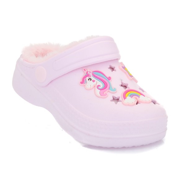 Disney Unicorn Clog With Pins Ροζ Παιδική Παντοφλα
