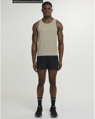 Saucony Stopwatch Singlet Ανδρικό T-Shirt Μπεζ