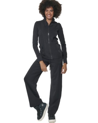 Body Action W Open-Hem Tight Pants Γυναικείο Κολάν Μαύρο