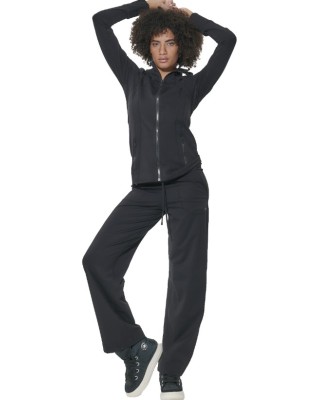 Body Action W Open-Hem Tight Pants Γυναικείο Κολάν Μαύρο