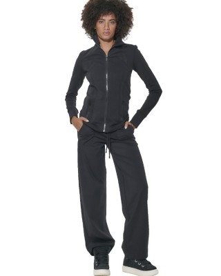 Body Action W Open-Hem Tight Pants Γυναικείο Κολάν Μαύρο